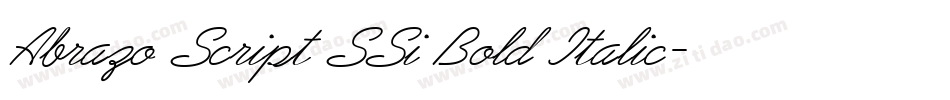 Abrazo Script SSi Bold Italic字体转换